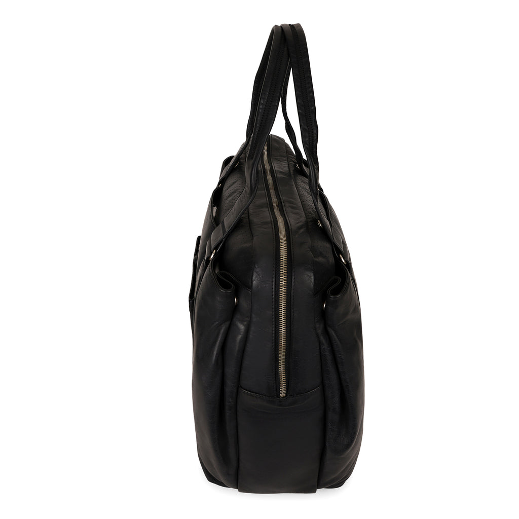 Grace Collection Limited Edition Genuine Leather Black Laptop Bag