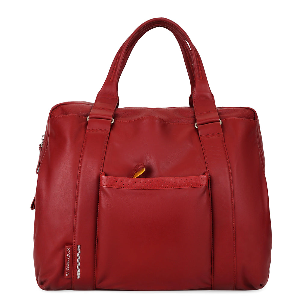 Grace Collection Limited Edition Genuine Leather Red Laptop Bag