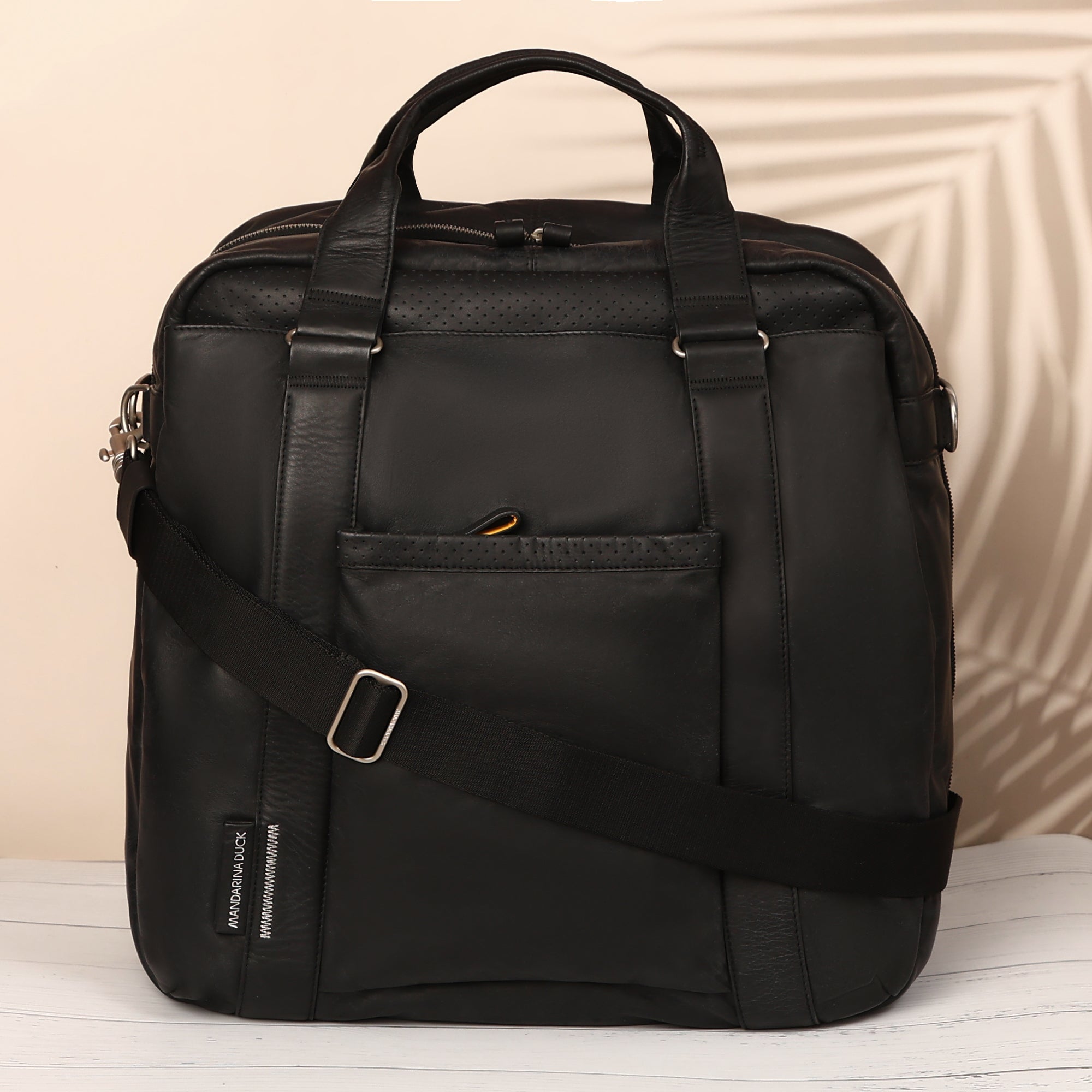 Grace Collection Limited Edition Genuine Leather Brown Cabin Luggage Bag - Mandarina Duck