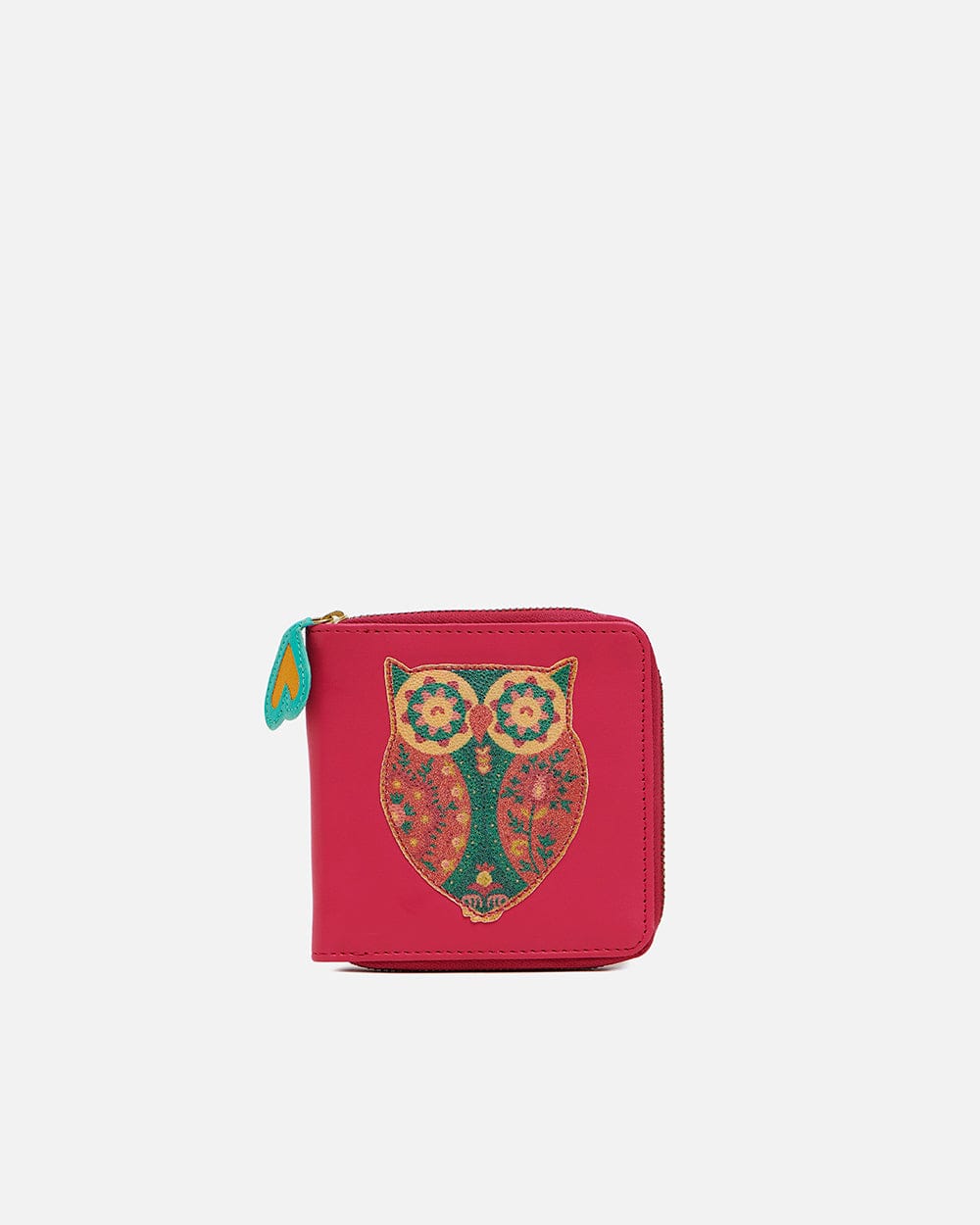 Floral Owl Applique Mini Wallet - Pink - Chumbak