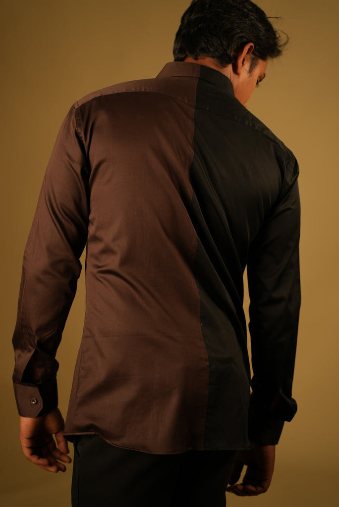 Men's Brown, Black & White Color One Trizy Shirt Full Sleeves Casual Shirt