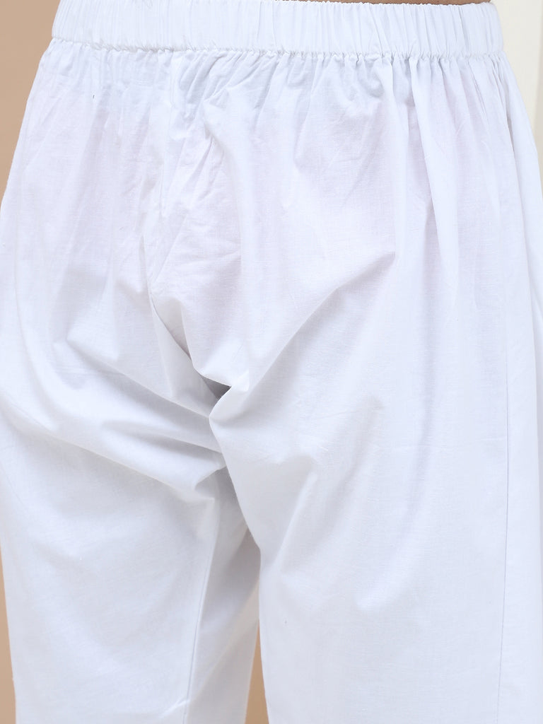 Men's  Green Cotton Solid Kurta Set