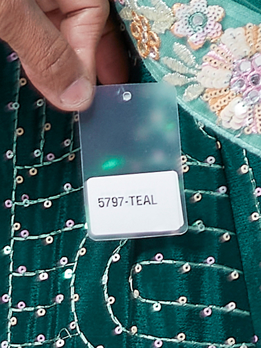 Women 's Teal Georgette heavy Sequinse embroidery Ready to Wear Lehenga choli & Dupatta - Royal Dwells