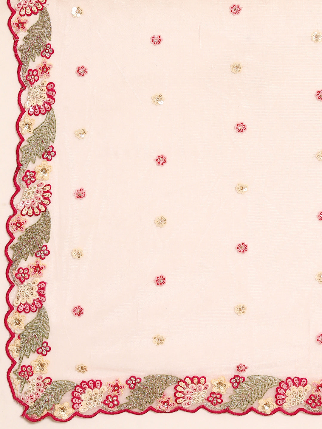 Women's Pink Organza Sequins And Zarkan Embroidery Lehenga Choli & Dupatta - Royal Dwells