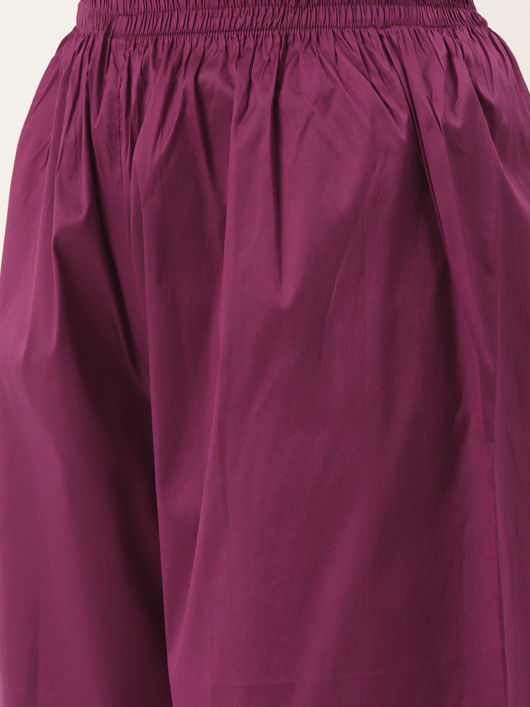 Women's Rani Color Silk Blend Straight Embellished Kurta Palazzo Set