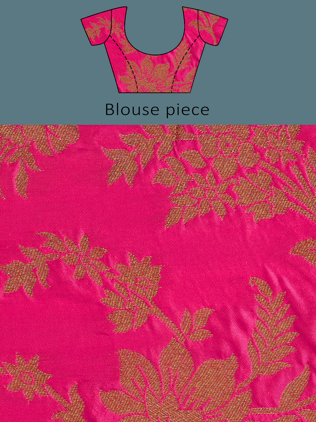 Women's Pink & Gold Satin Paisley Zari With Beautiful Meenakari Banarasi Saree - Royal Dwells