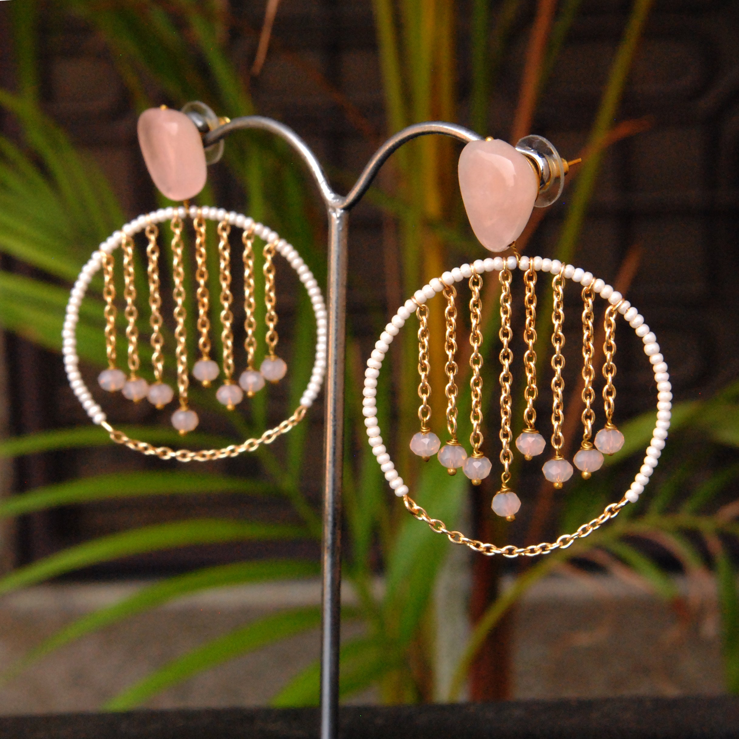 Women's Swinging Lights Hoop Earrings