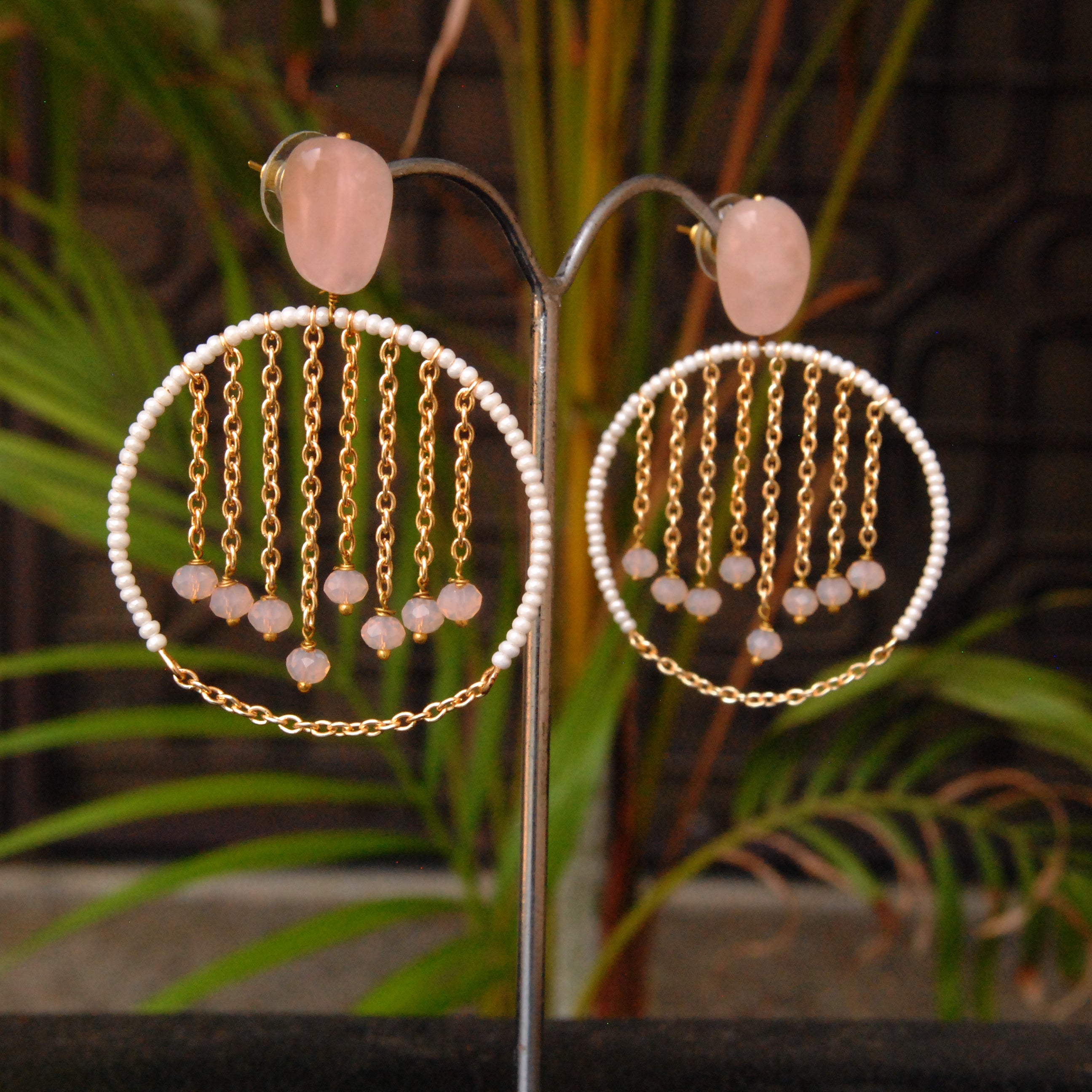 Women's Swinging Lights Hoop Earrings