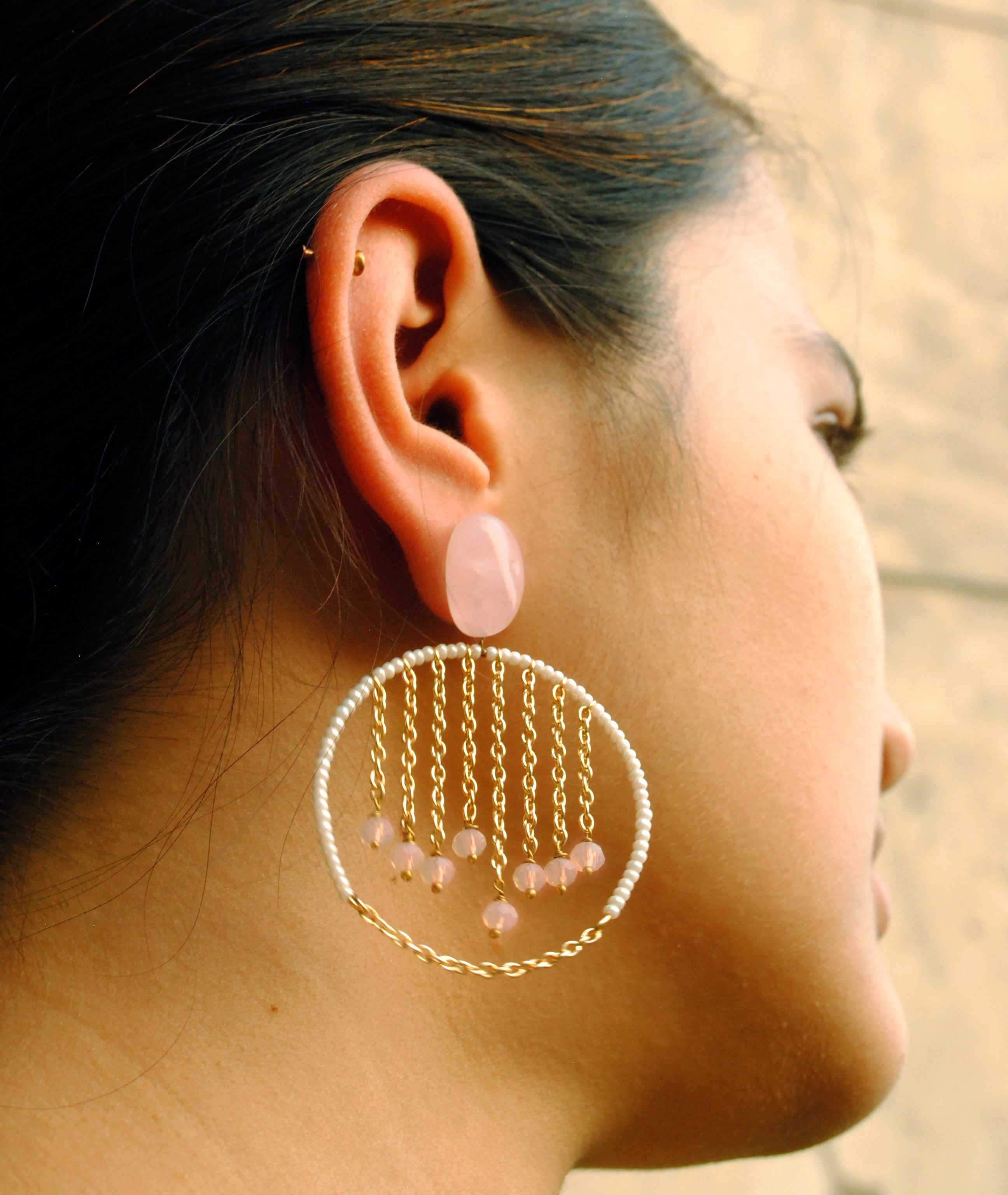 Women's Swinging Lights Hoop Earrings