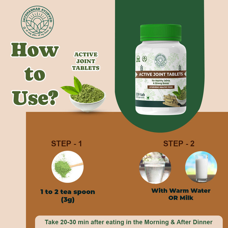 Active Joint Tablets - Help To Healthy Joints & Strong Bones(120 Tab)