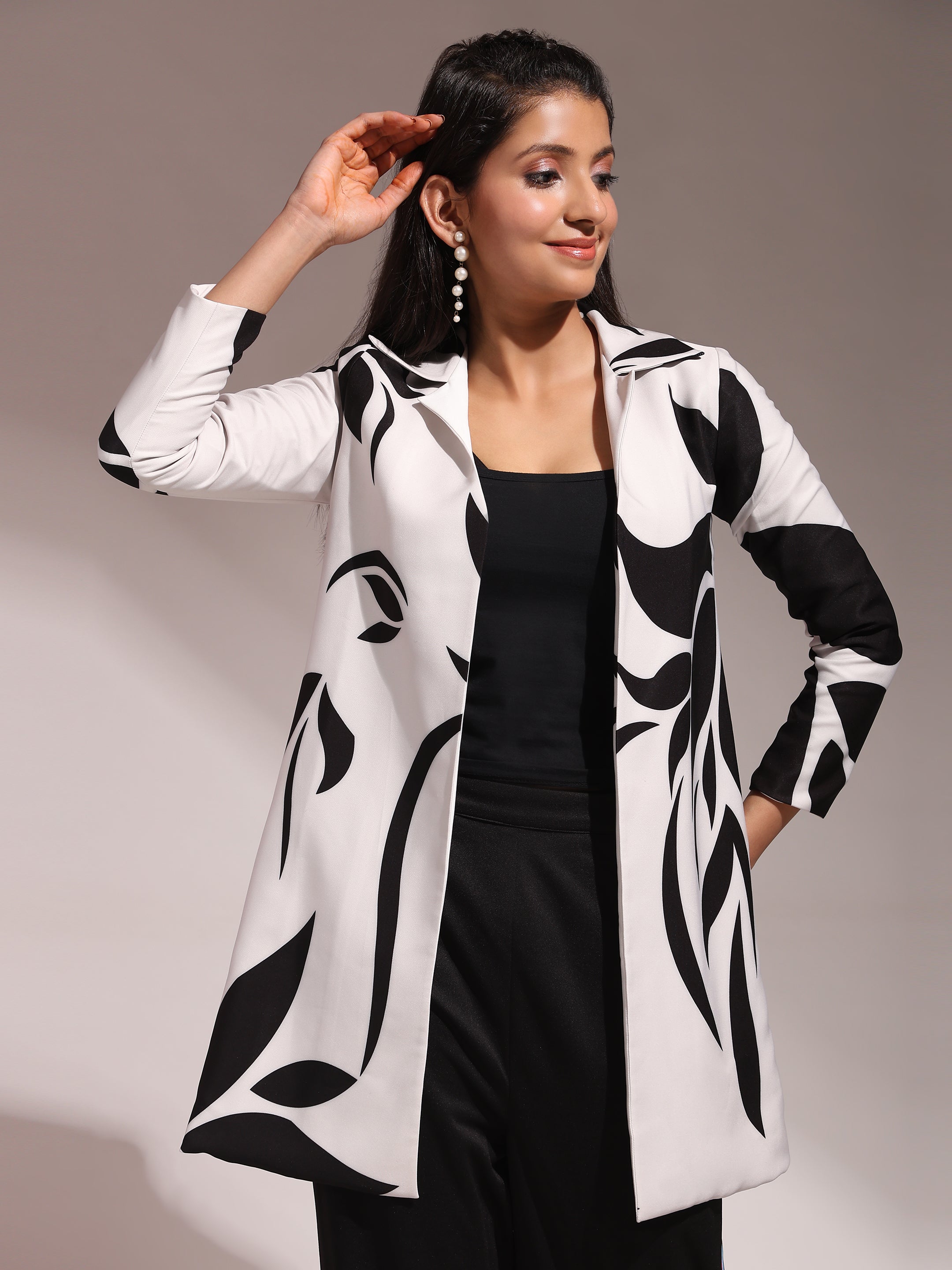 Women's Indowestern Coat Blending Traditional And Modern Aesthetics Premium Banana Crepe Fabric For Comfort And Durability - Phenav