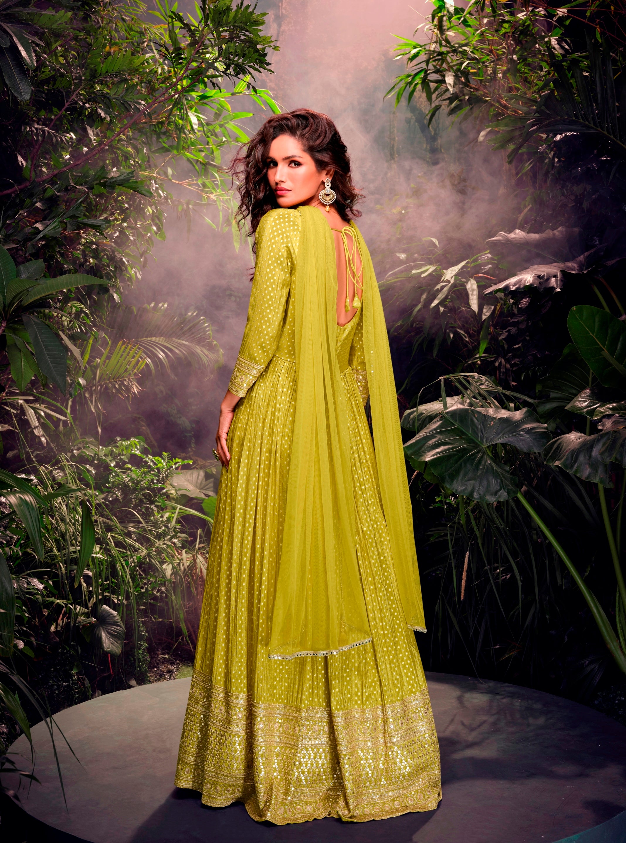 anarkali dress fashion New Jade-anarkali Dress,hand Block Printed,bohemian,green,white,wrap Dress,casual,occasional,floral,pure Cotton,ethical Fashion