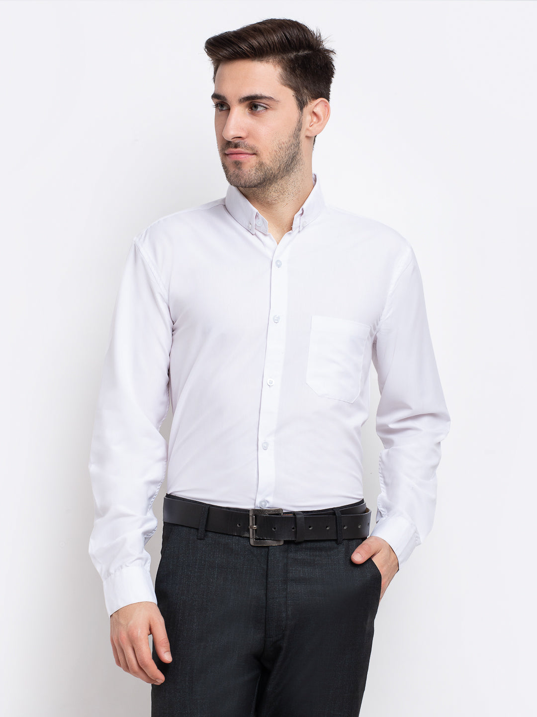 Men's Button Down Collar Cotton Formal Shirt - Taantav