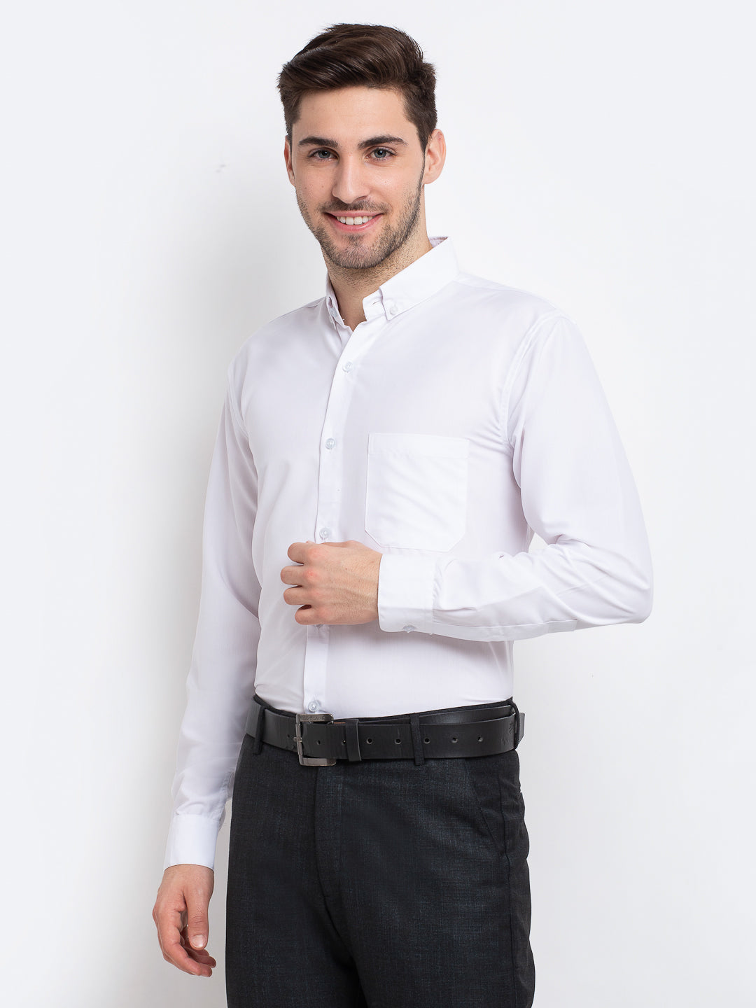 Men's Button Down Collar Cotton Formal Shirt - Taantav