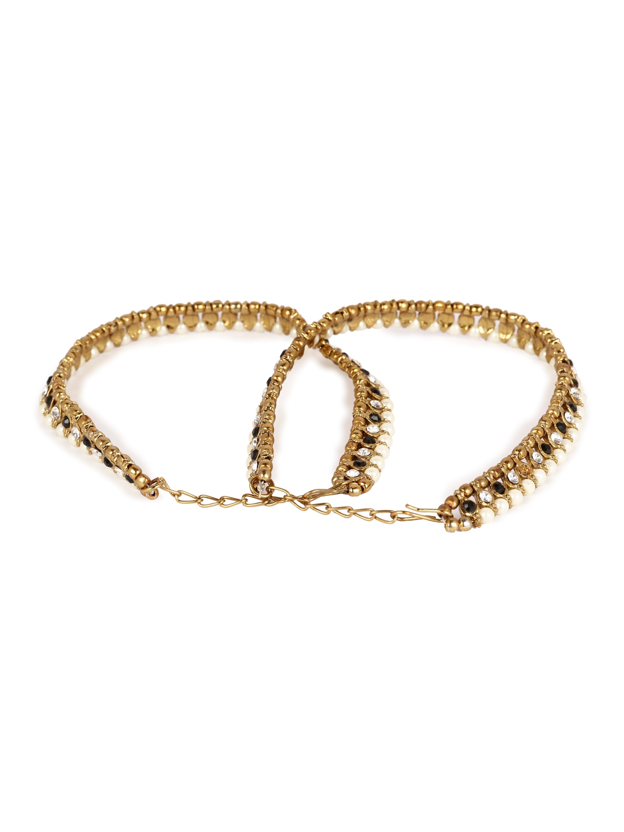 Women's/Girls Gold Plated Designer Kundan Anklet for Bridals