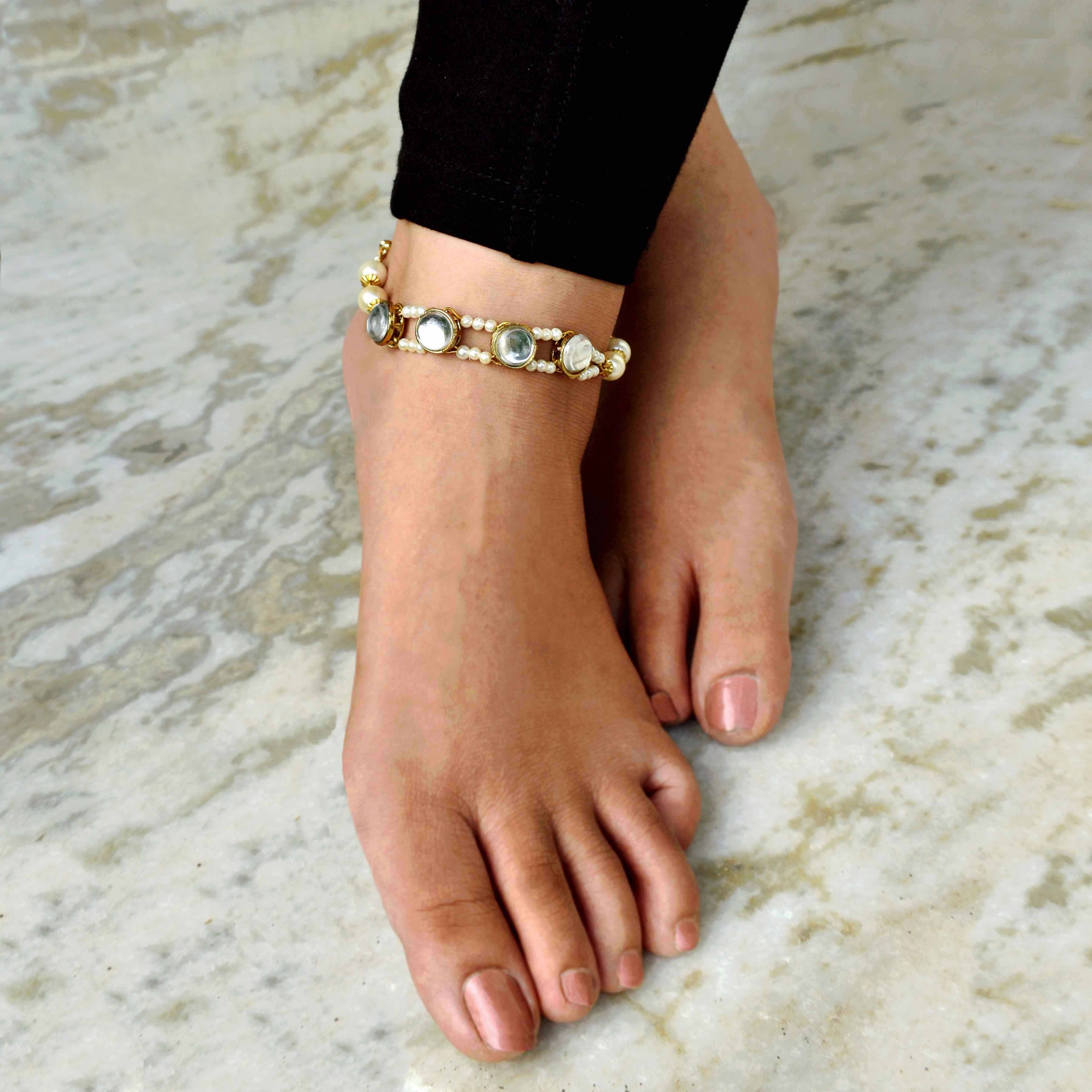 Women's PEARL BAR ANKLET
