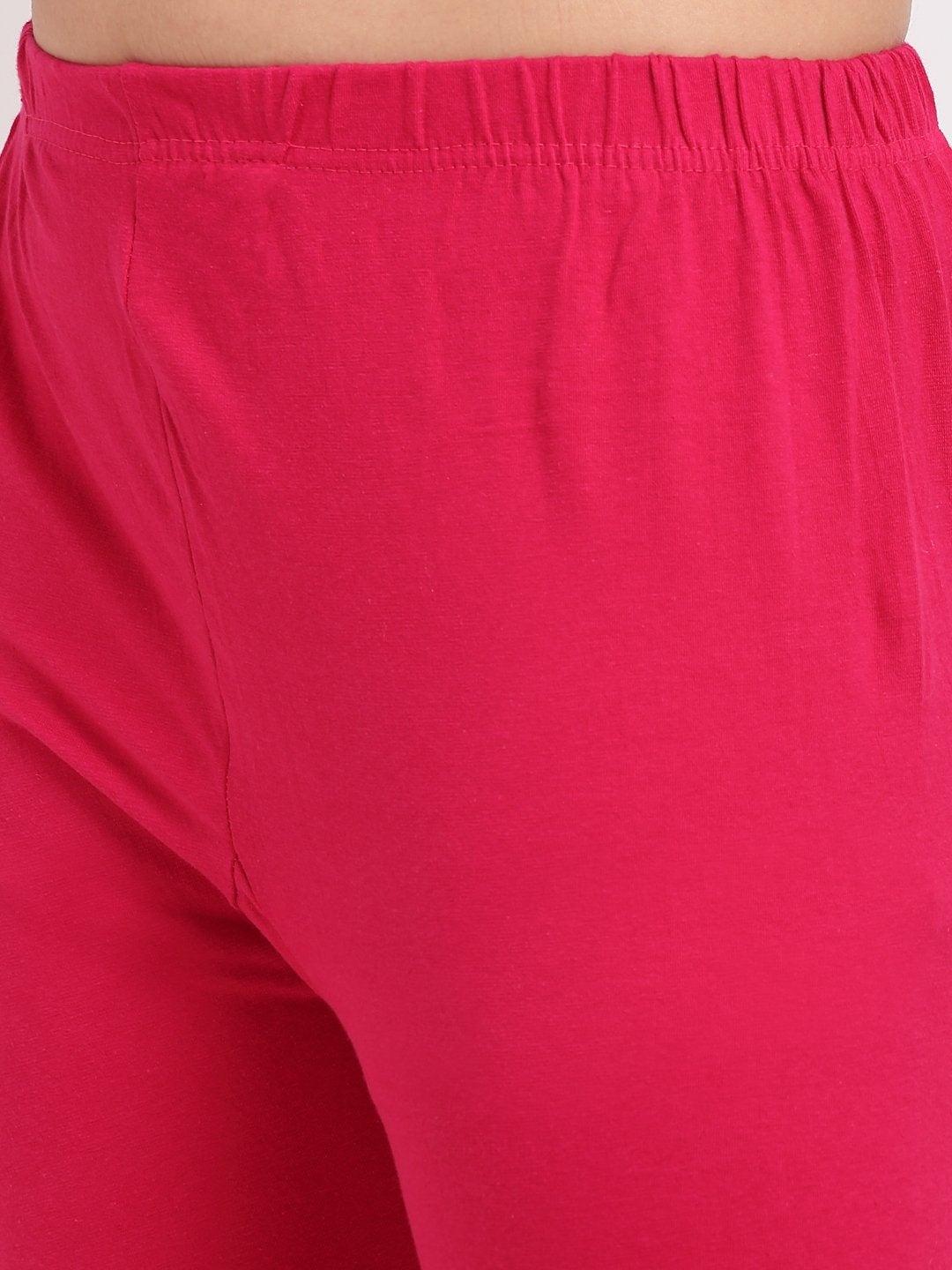 Women Dark Pink Georgette Banarsi Anarkali With Leggings & Dupatta by Anokhera