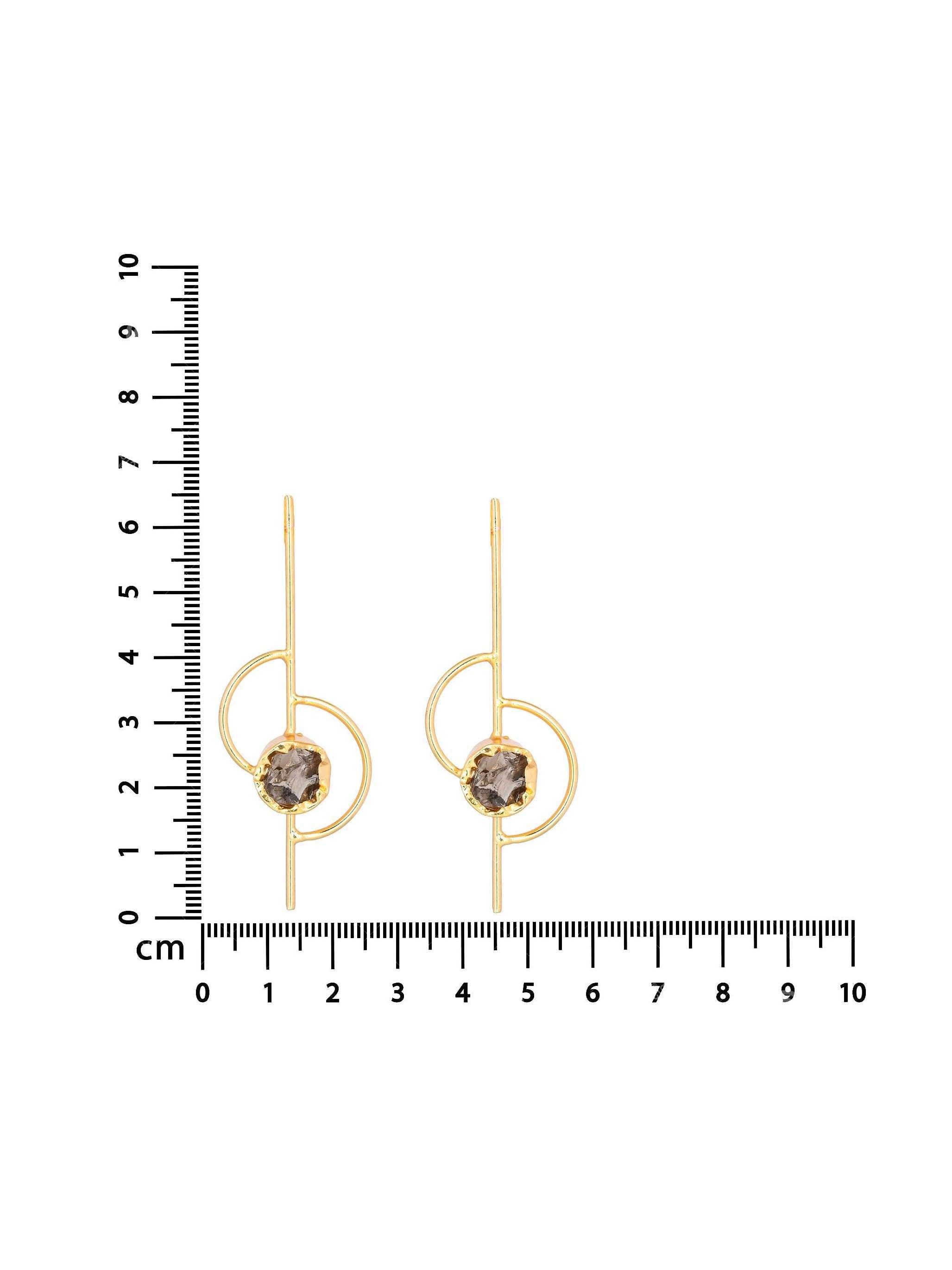 Women's Asymmetric Stone Studded Earring