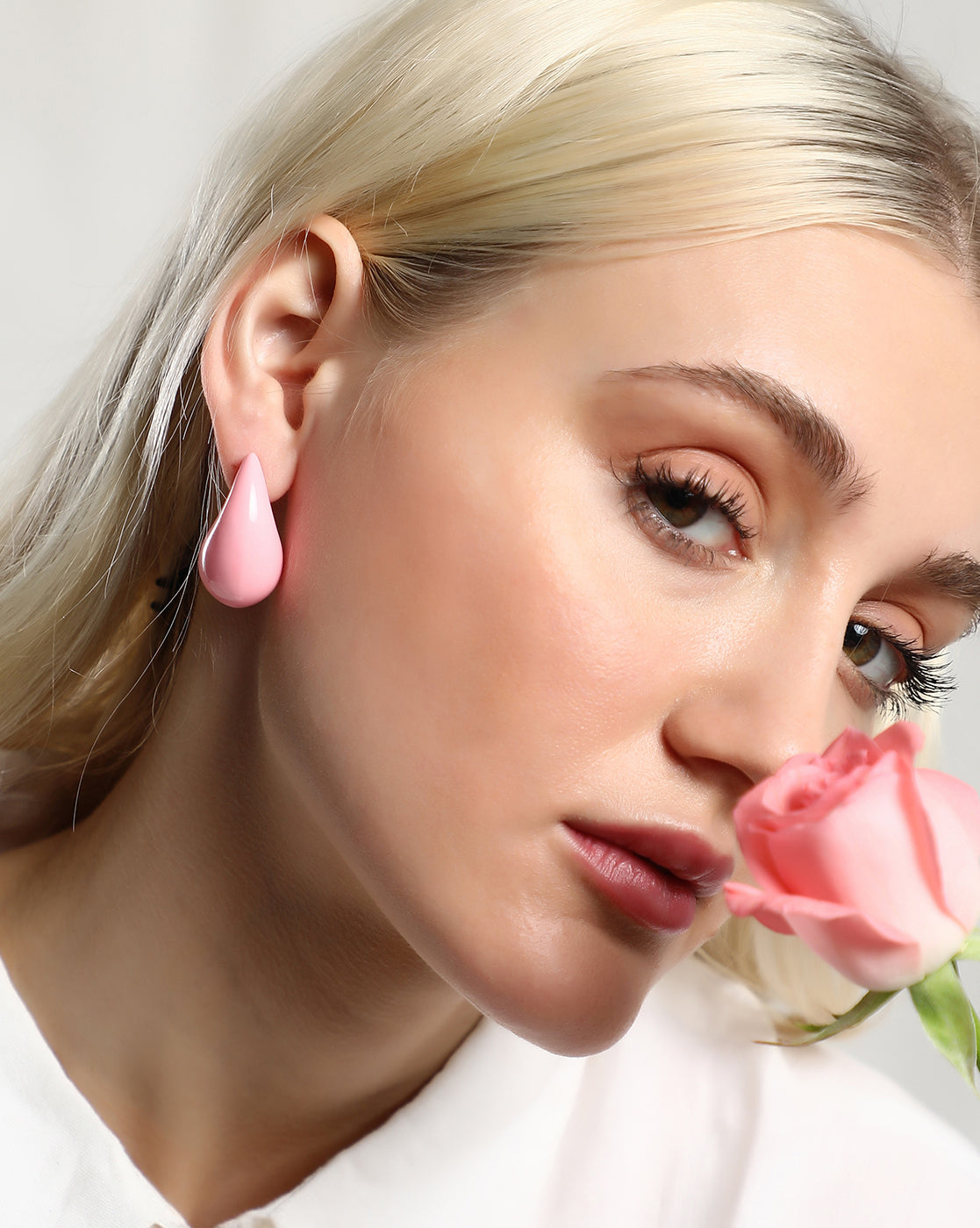 Women's Barbie Pink Brass Earrings - Sohi