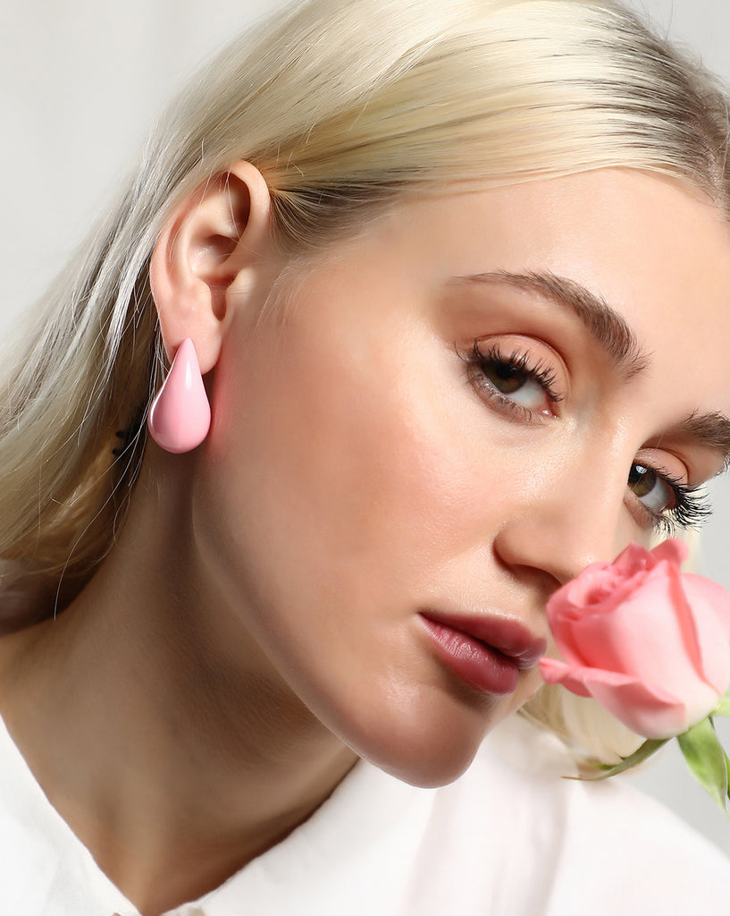 Women's Barbie Pink Brass Earrings