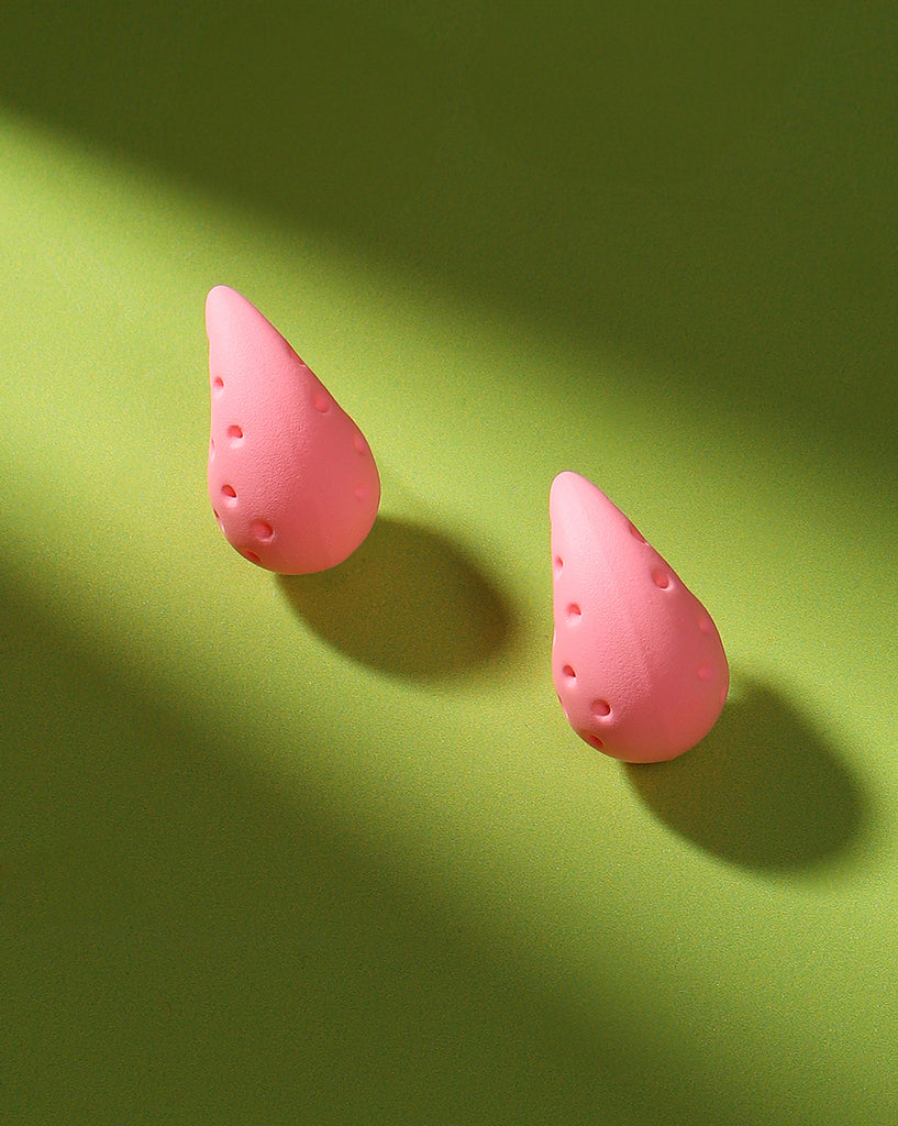 Women's Barbie Pink Brass Earrings