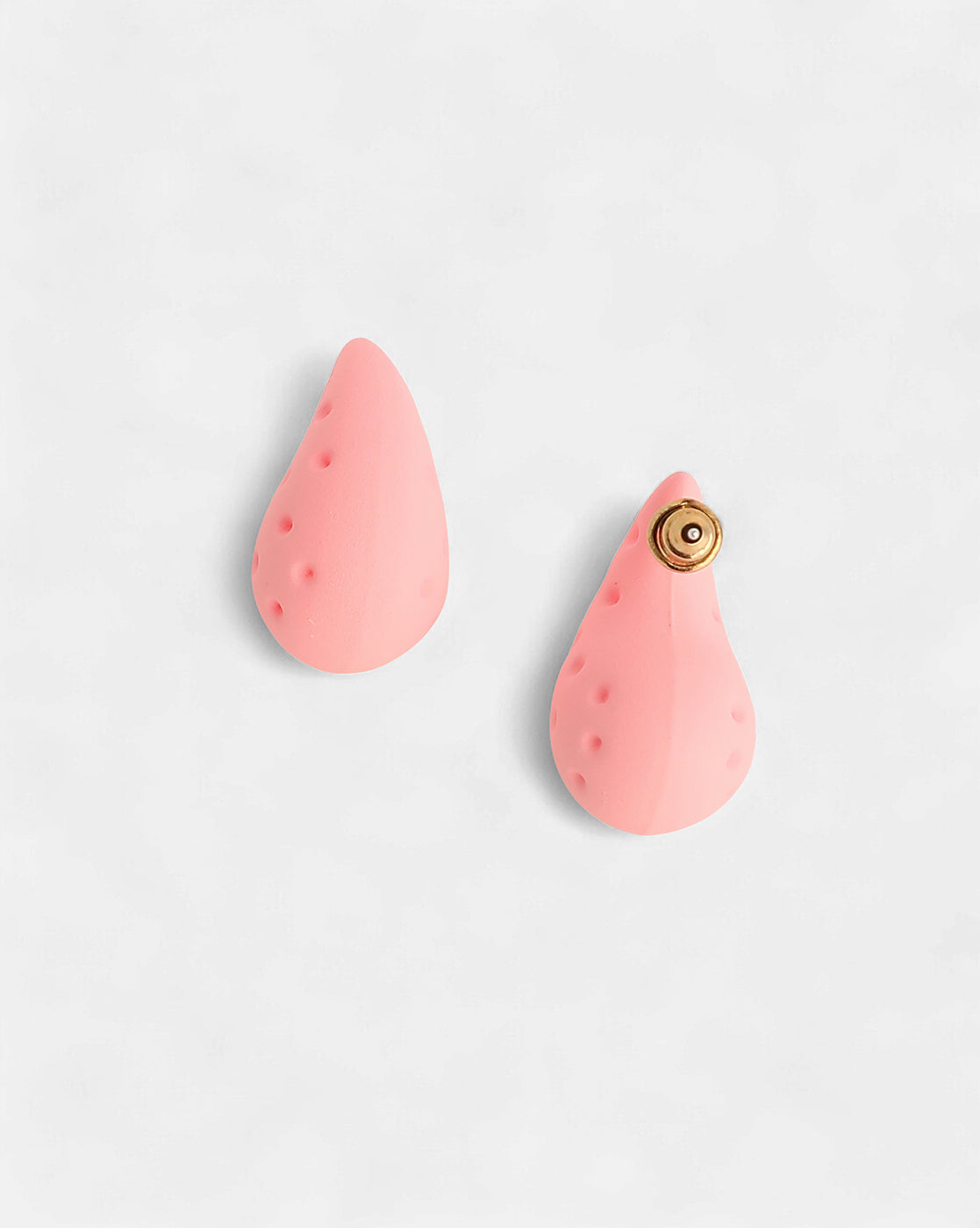 Women's Barbie Pink Brass Earrings - Sohi