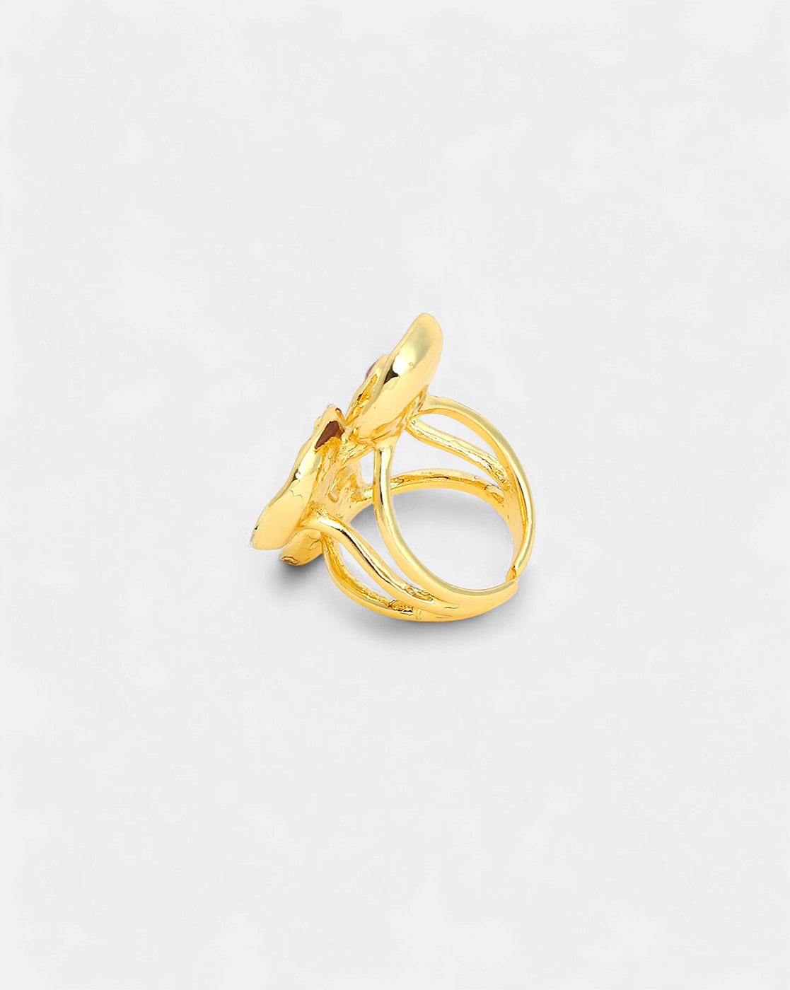 Women's Navy Blue & Amerthyst Purple Plated Ring