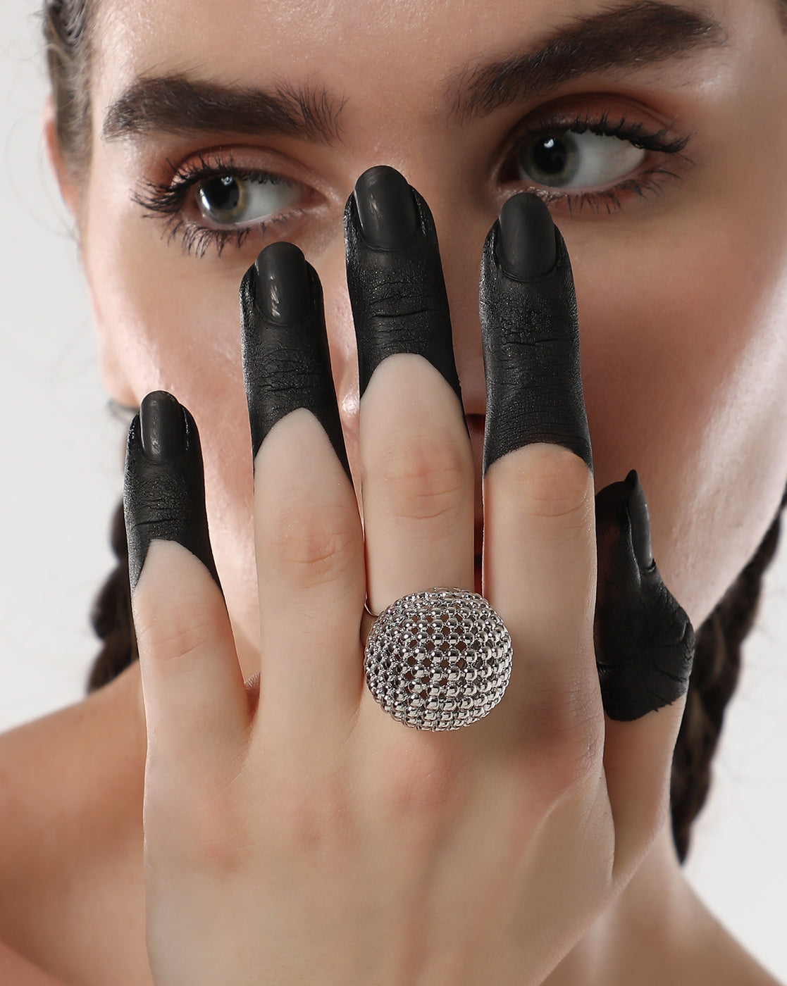 Women's Metallic Silver Plated Ring