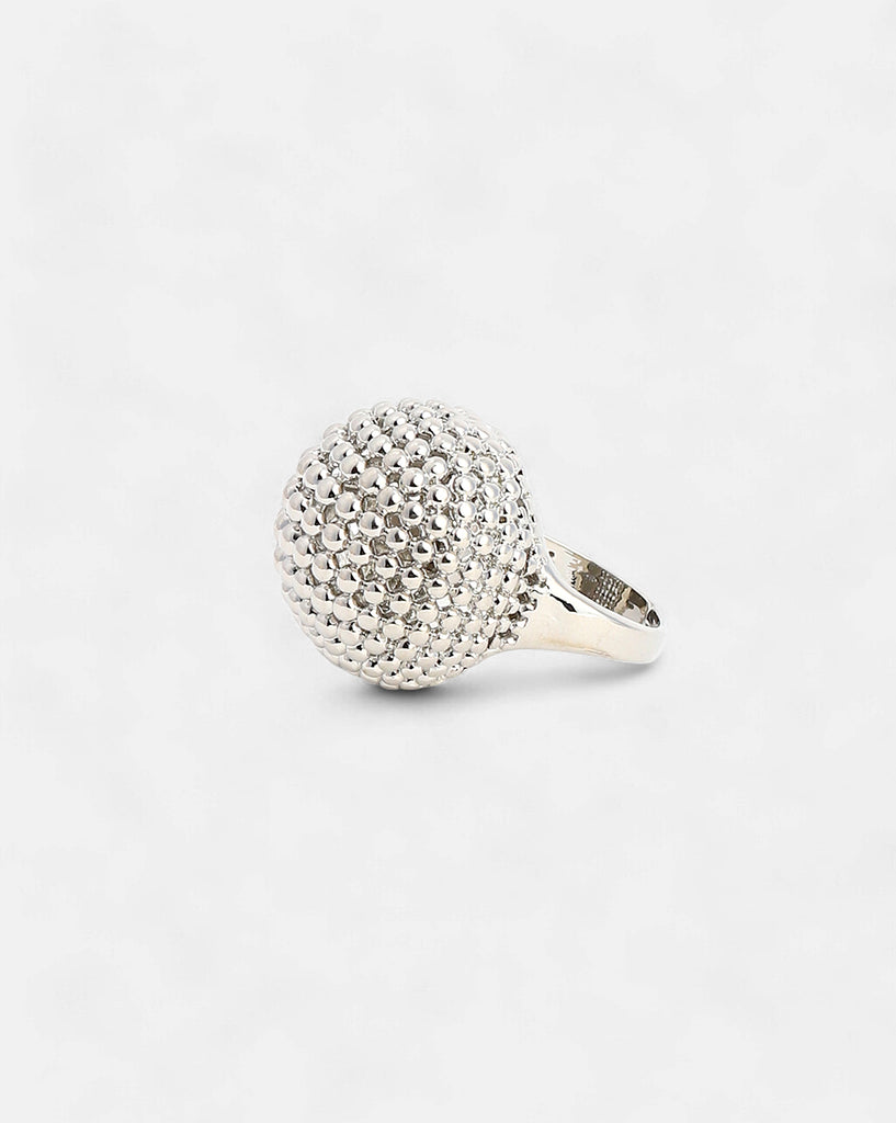 Women's Metallic Silver Plated Ring