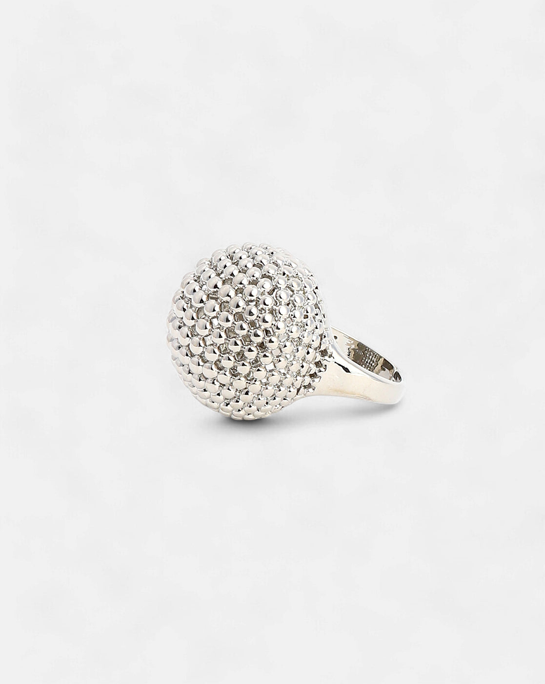 Women's Metallic Silver Plated Ring