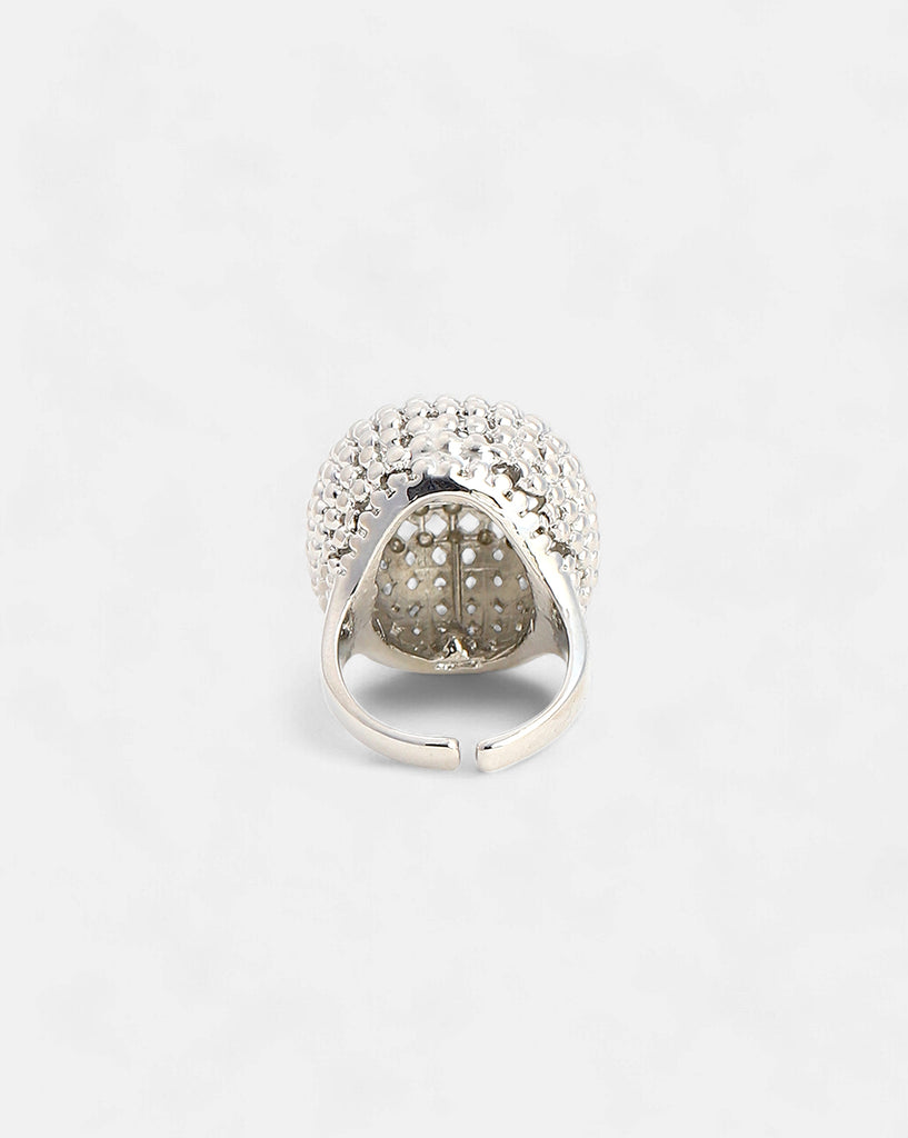 Women's Metallic Silver Plated Ring
