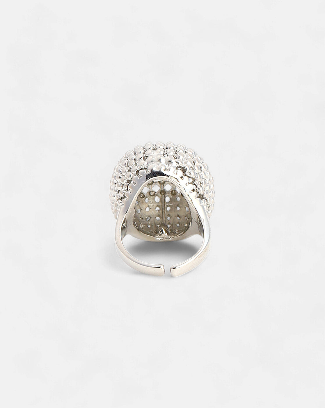 Women's Metallic Silver Plated Ring