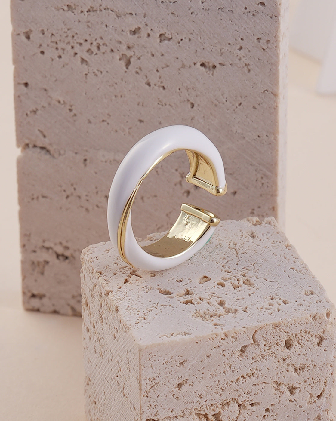 Women's Chalk White Plated Ring