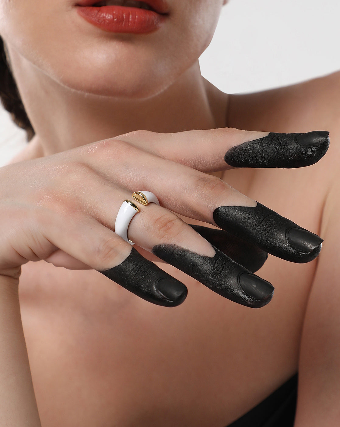 Women's Chalk White Plated Ring