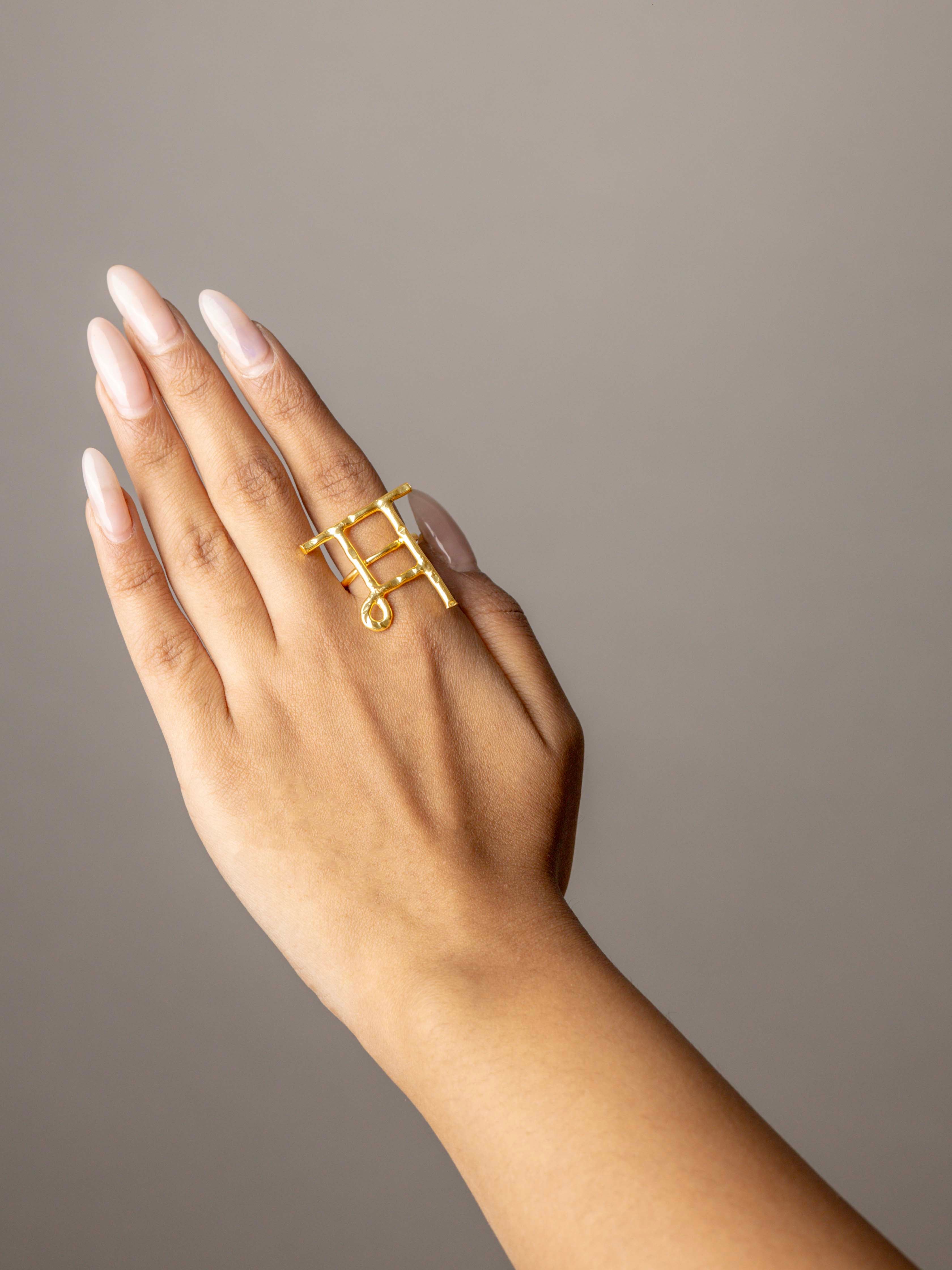Women's Akshar Ring Mr1 - Zurii Jewels