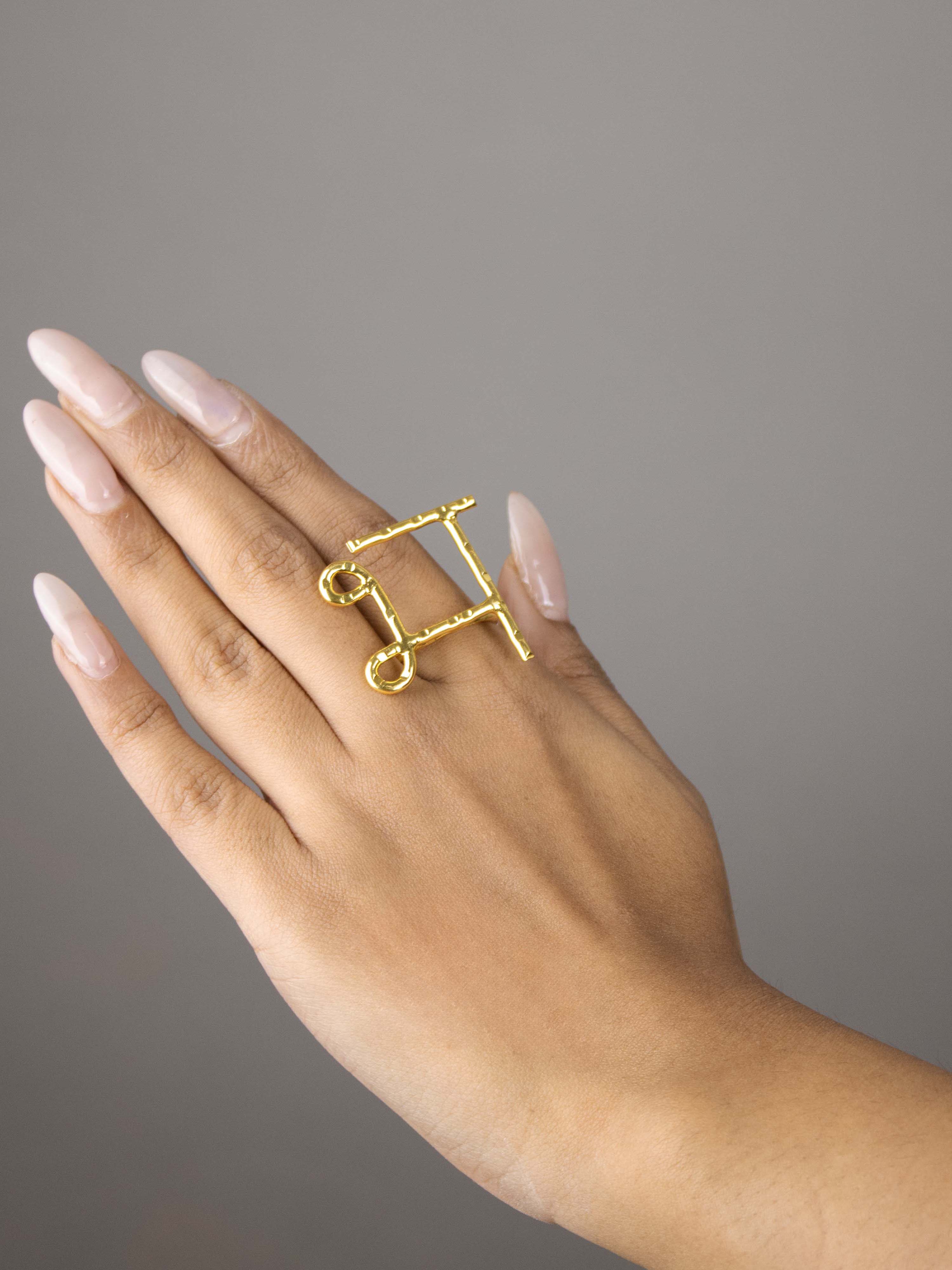 Women's Akshar Ring Bh1 - Zurii Jewels