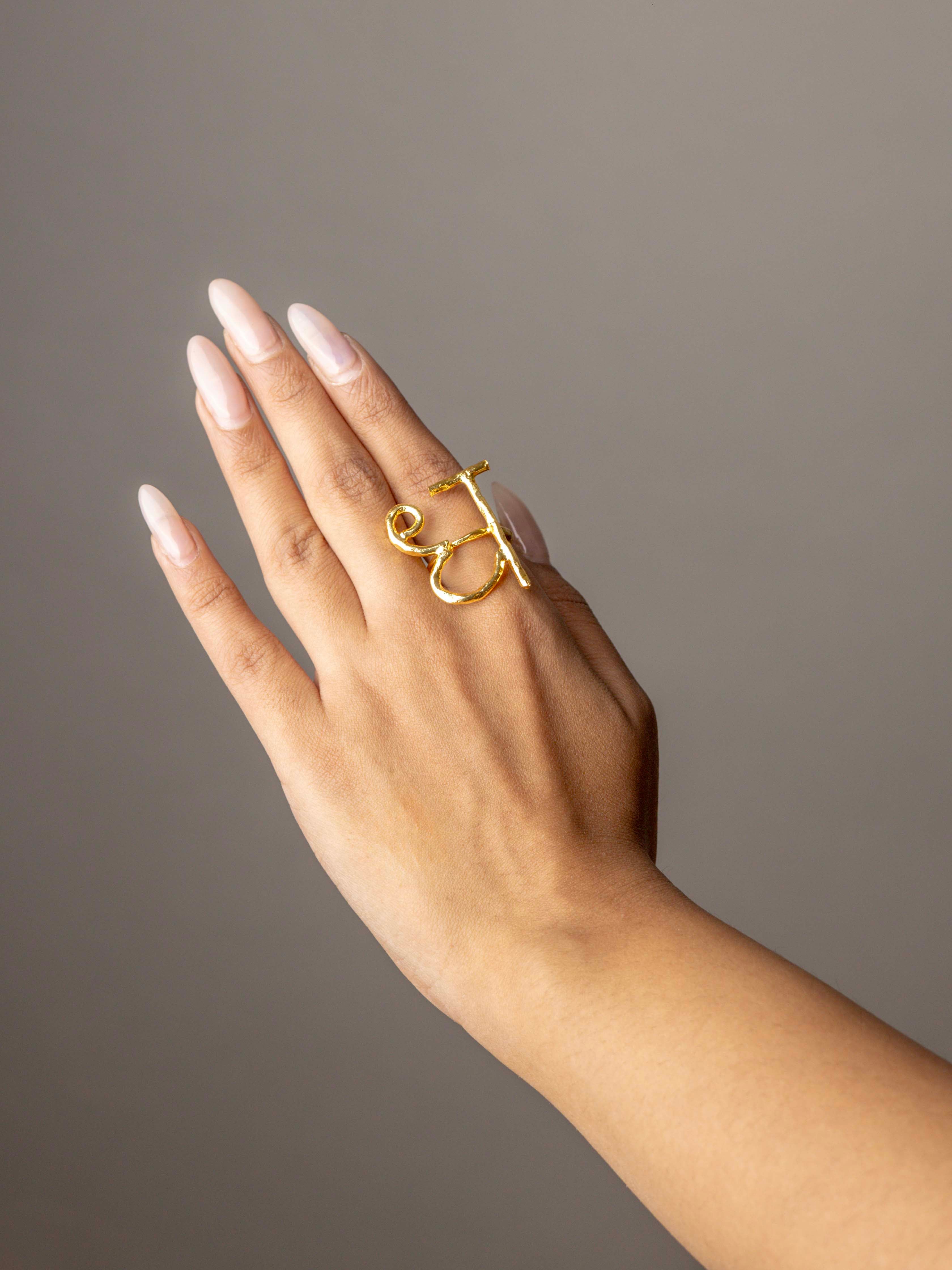 Women's Akshar Ring Rr21 - Zurii Jewels