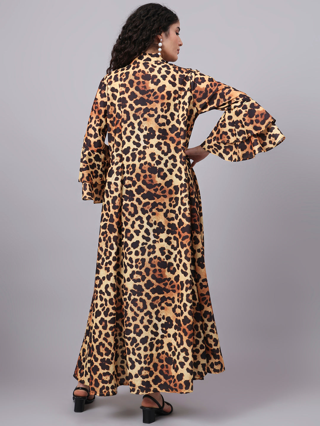 Women's Brown With Leopard Print S5001