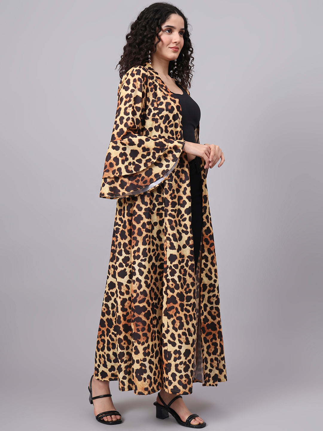 Women's Brown With Leopard Print S5001
