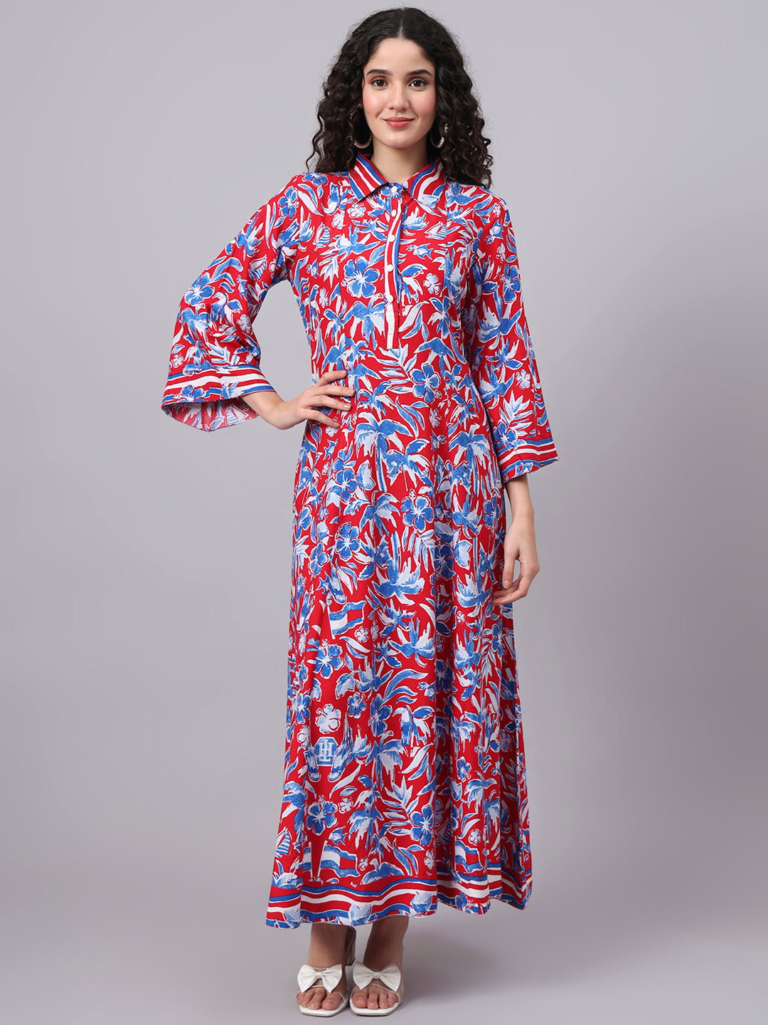 Women's Viscose Rayon Midi Dress S3005