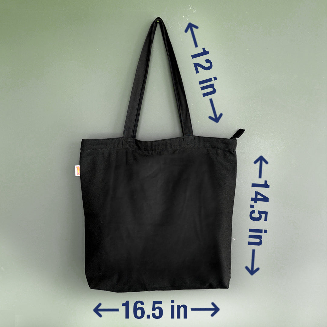 Solid Black -   Tote Bag Max