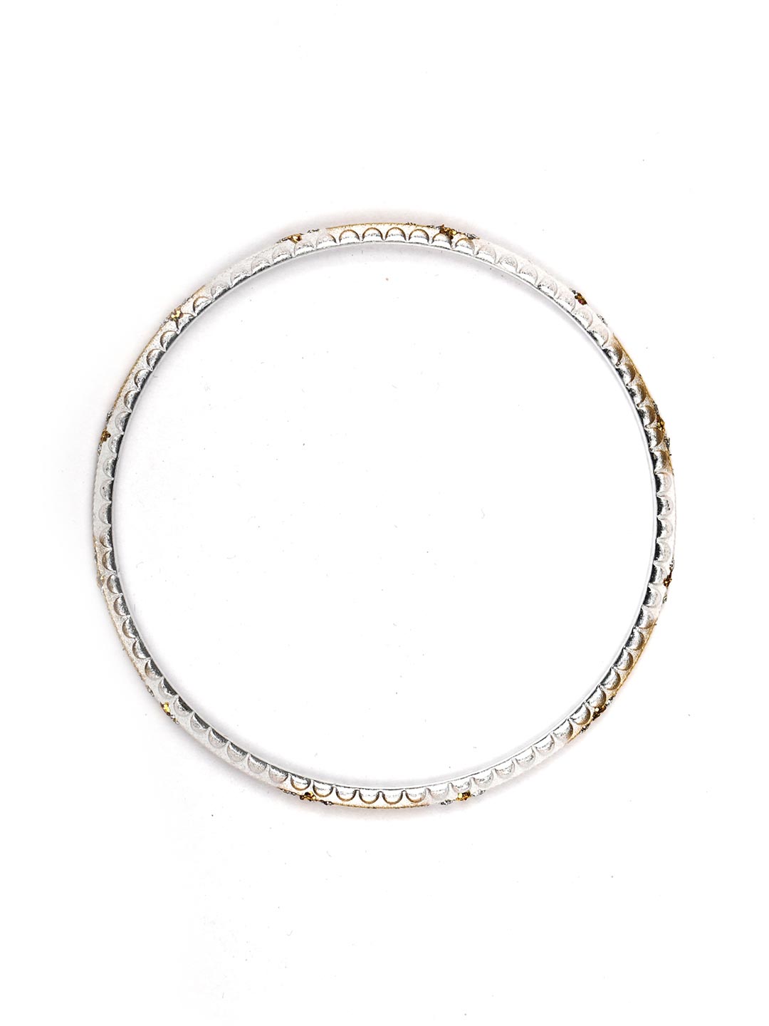 Women's  White & Golden Set of 24 Bangles
