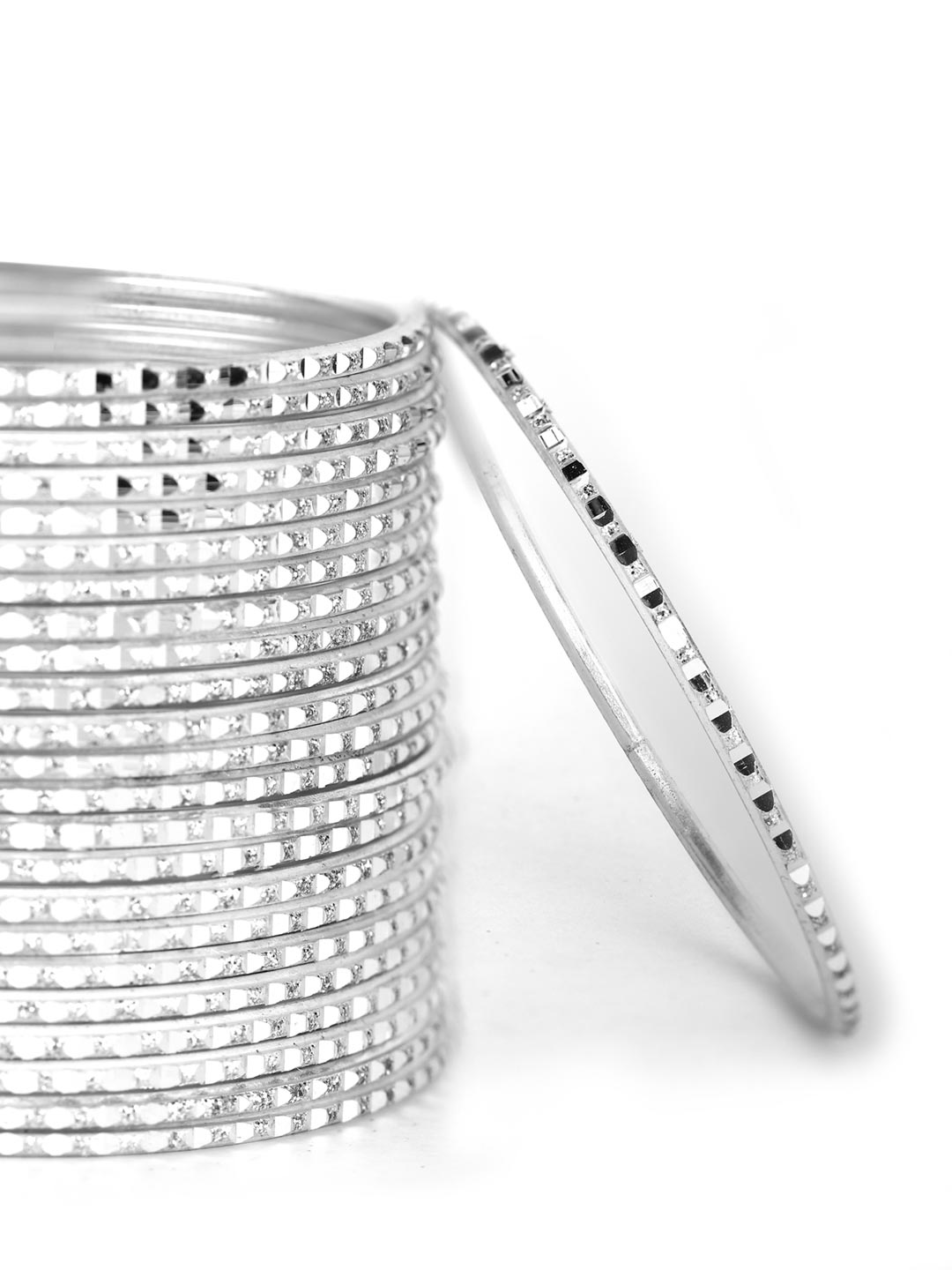 Women's  Set of 24 Silver Color Bangles