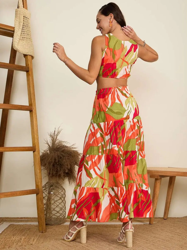 multicolor-floral-print-stitched-crop-top-skirt-co-ord-set-for-women