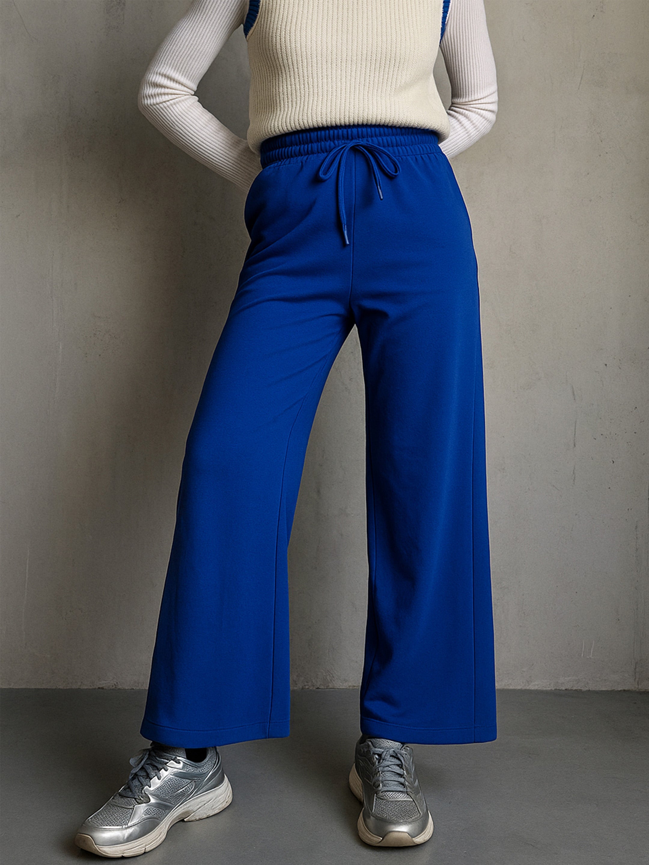 Women's Royal Blue Terry Track Pants