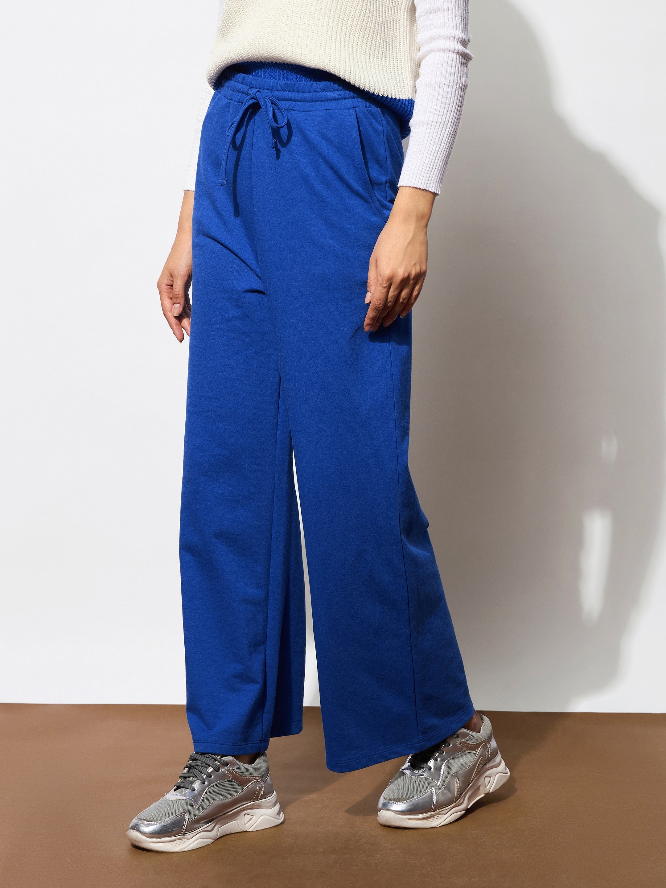Women's Royal Blue Terry Track Pants