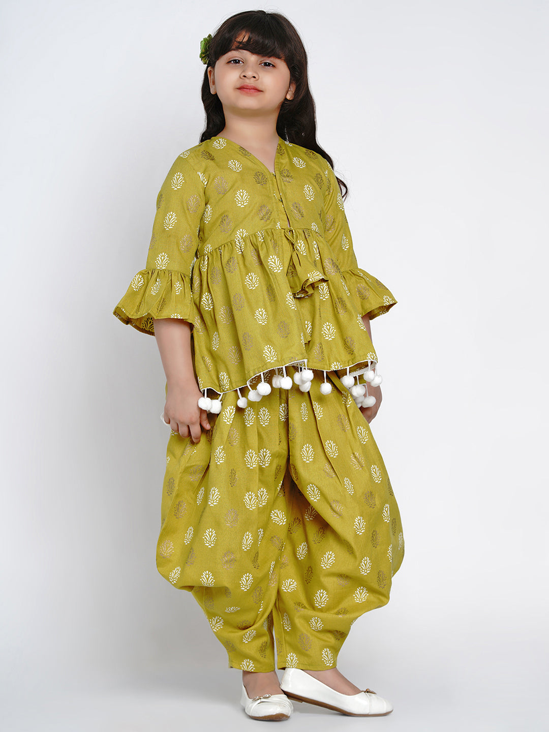 Girl's Green Kurta Set - Bitiya By Bhama