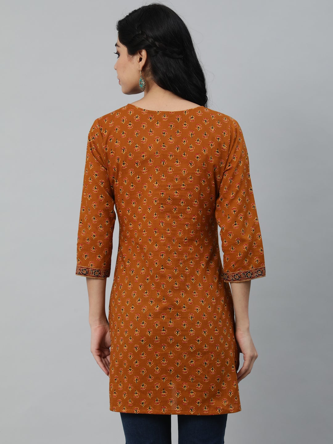 Copy of Women's Mustard & Red Printed Tunic - Nayo Clothing USA