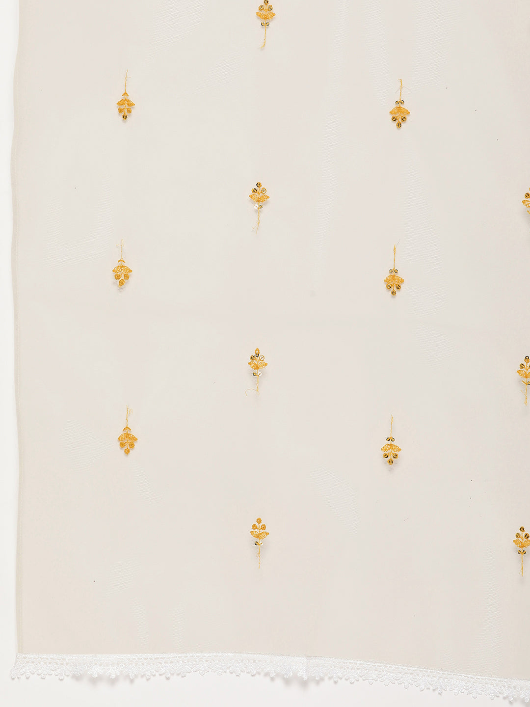 Women's Yellow Embroidered Shoulder Straps Kurta & Sharara With Dupatta - Bhama Couture