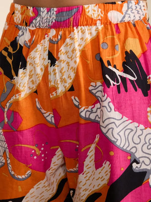 winered-orange-3pcs-kimono-short-set-women